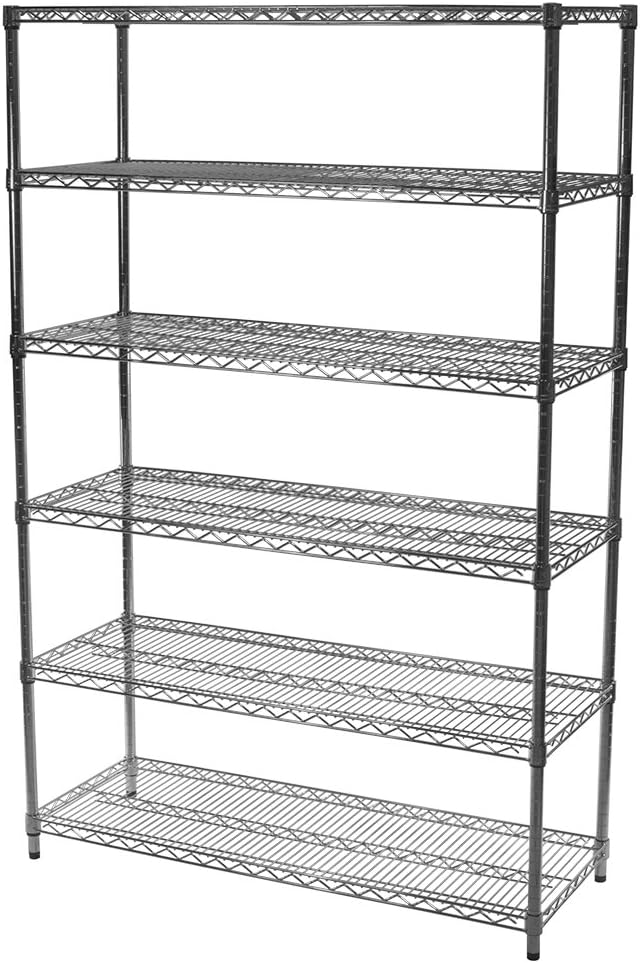 Shelving Inc.12 d x 48" w x 72" h Chrome Wire Shelving with 6 Tier ...