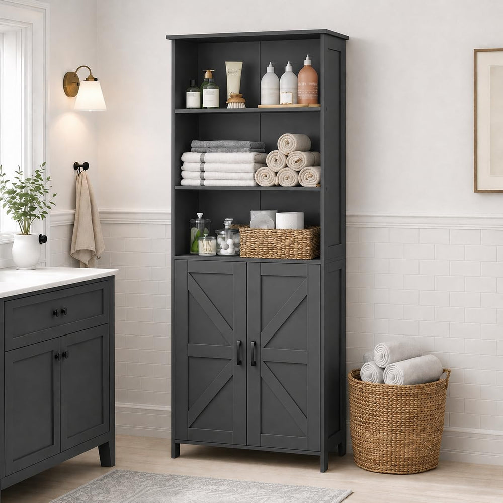 67" Tall Bathroom Storage Cabinet, Bathroom Floor Cabinet
