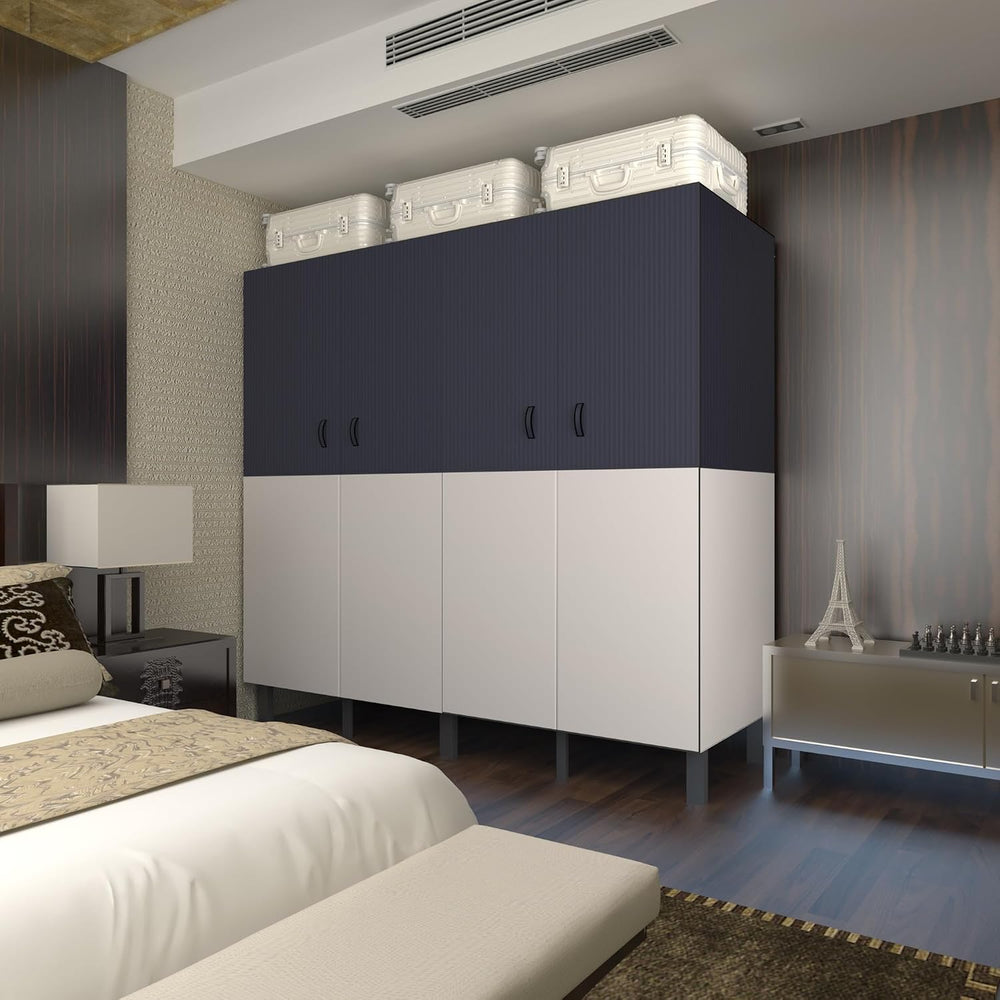 Foldable Portable Wardrobe Closet with Magnetic Doors & Cover, Heavy Duty...