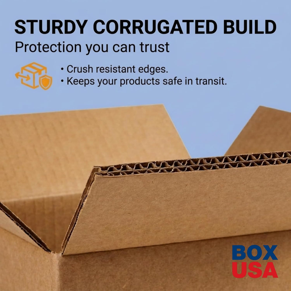 BOX USA Shipping Boxes Medium 12"L x 10"W x 8"H 25-Pack - Corr...