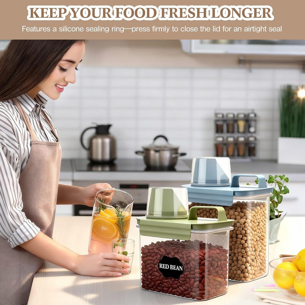LemonRoad 6 Pcs Cereal Container Organizer Sets, 1.3L & 1.8L & 2.5L, ...