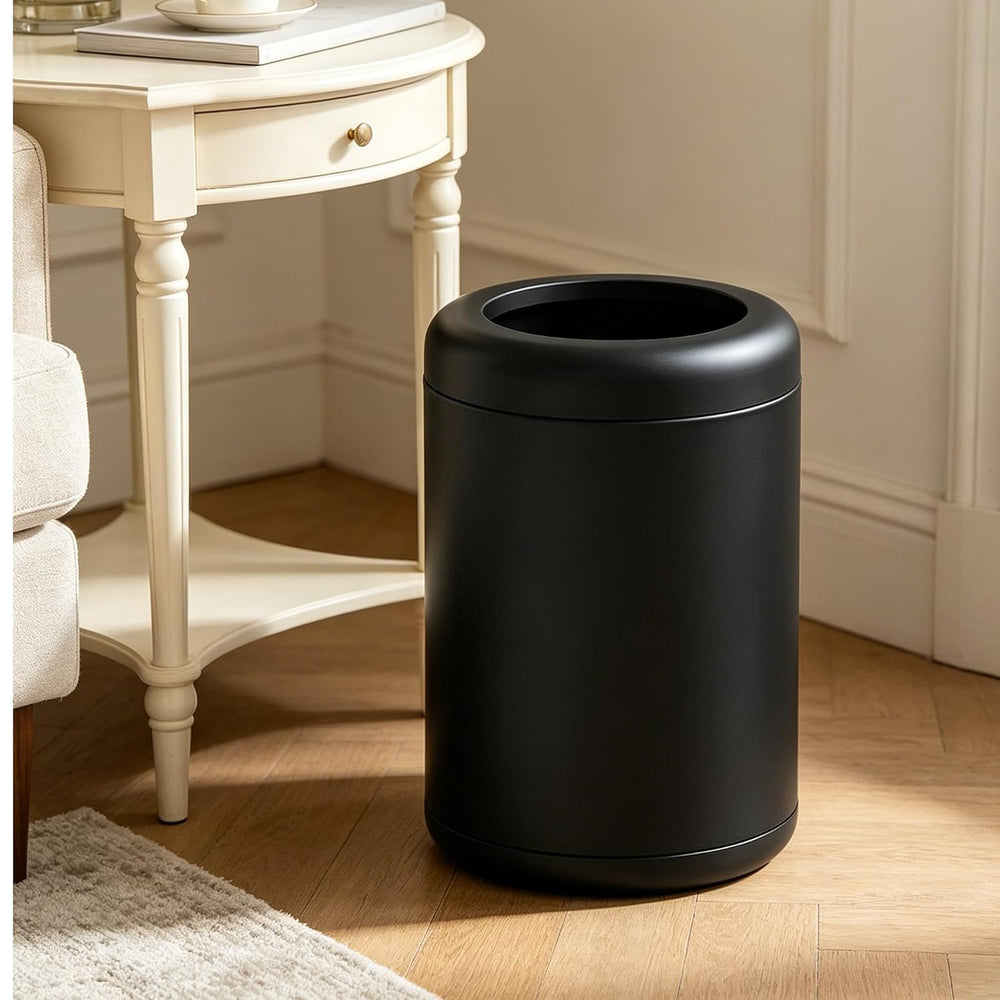 10L/2.6GAL Black Bathroom Trash Can
