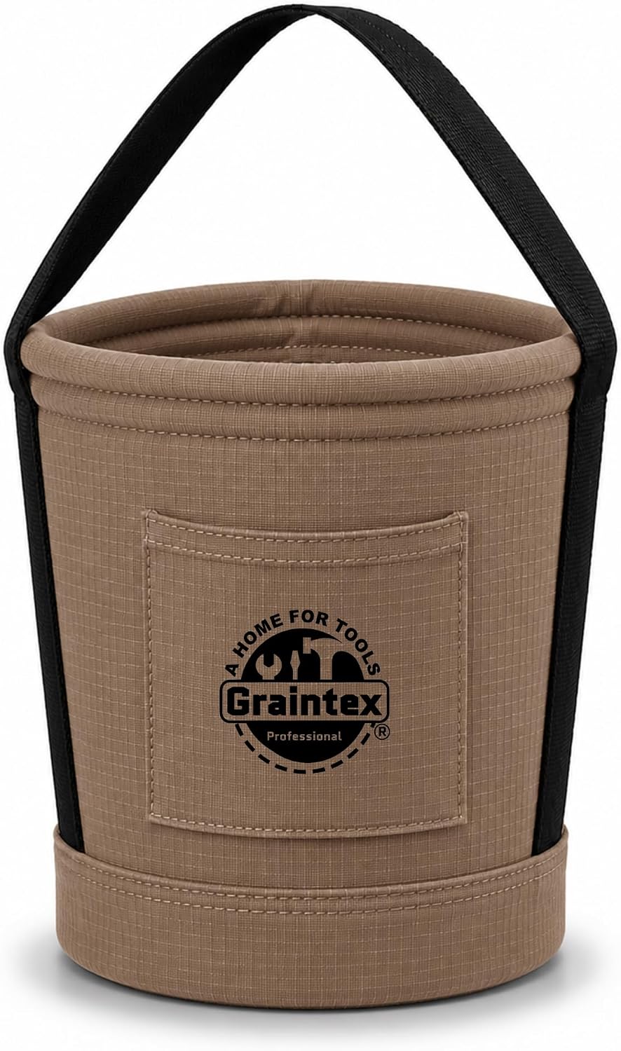Graintex Tapered Canvas Bucket 12"x10"x15", Utility Tool Bucke...