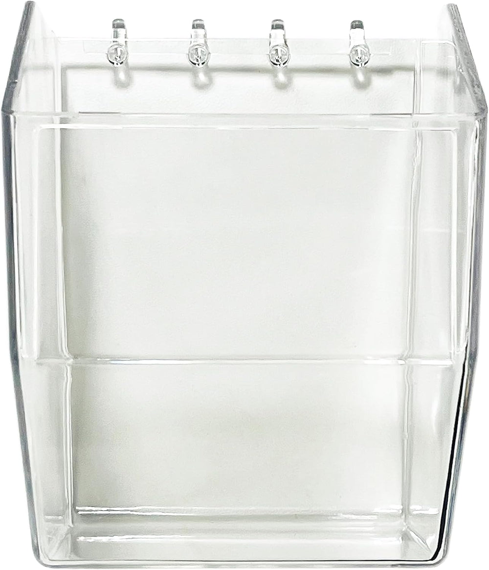 Clear Acrylic Pegboard Bins, 4-Pack, Snap-On Storage Cups for Standard Pegboa...