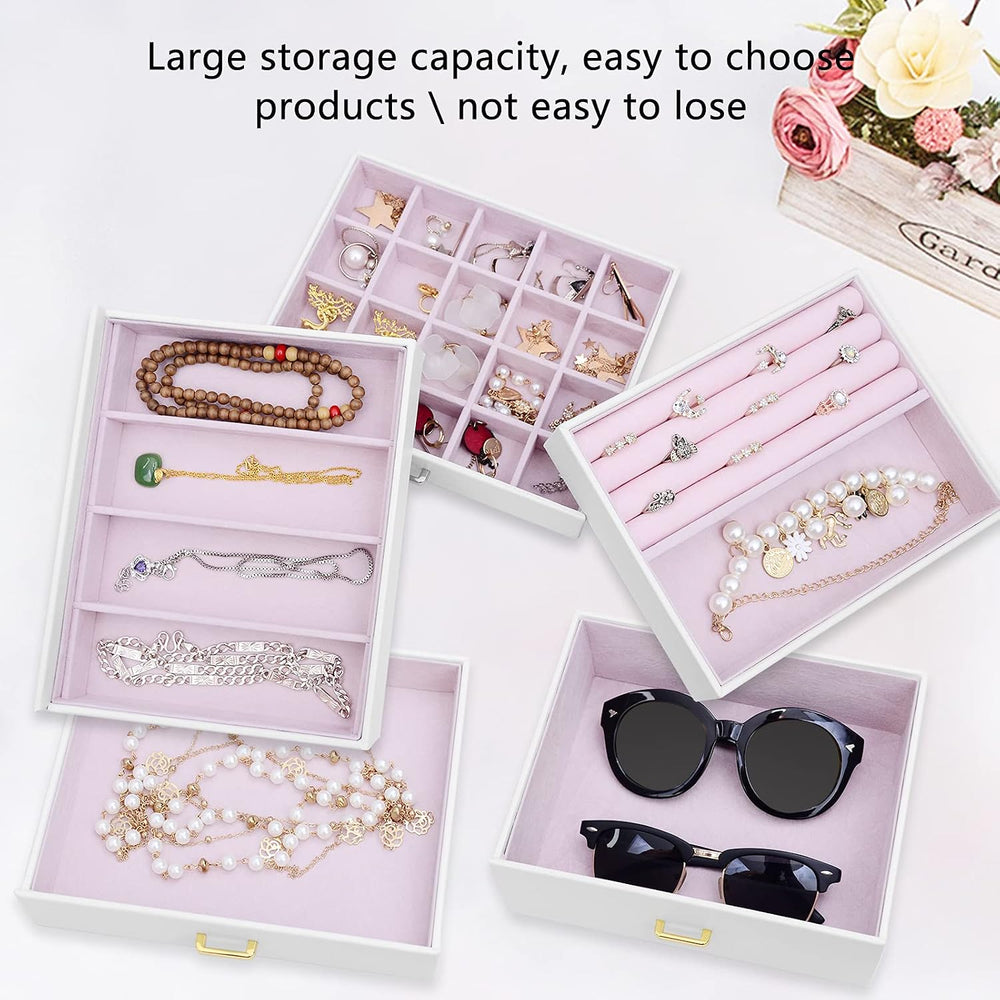 AKOZLIN 6-Tier Jewelry Box Organizer 5 Drawers Jewelry Storage Case