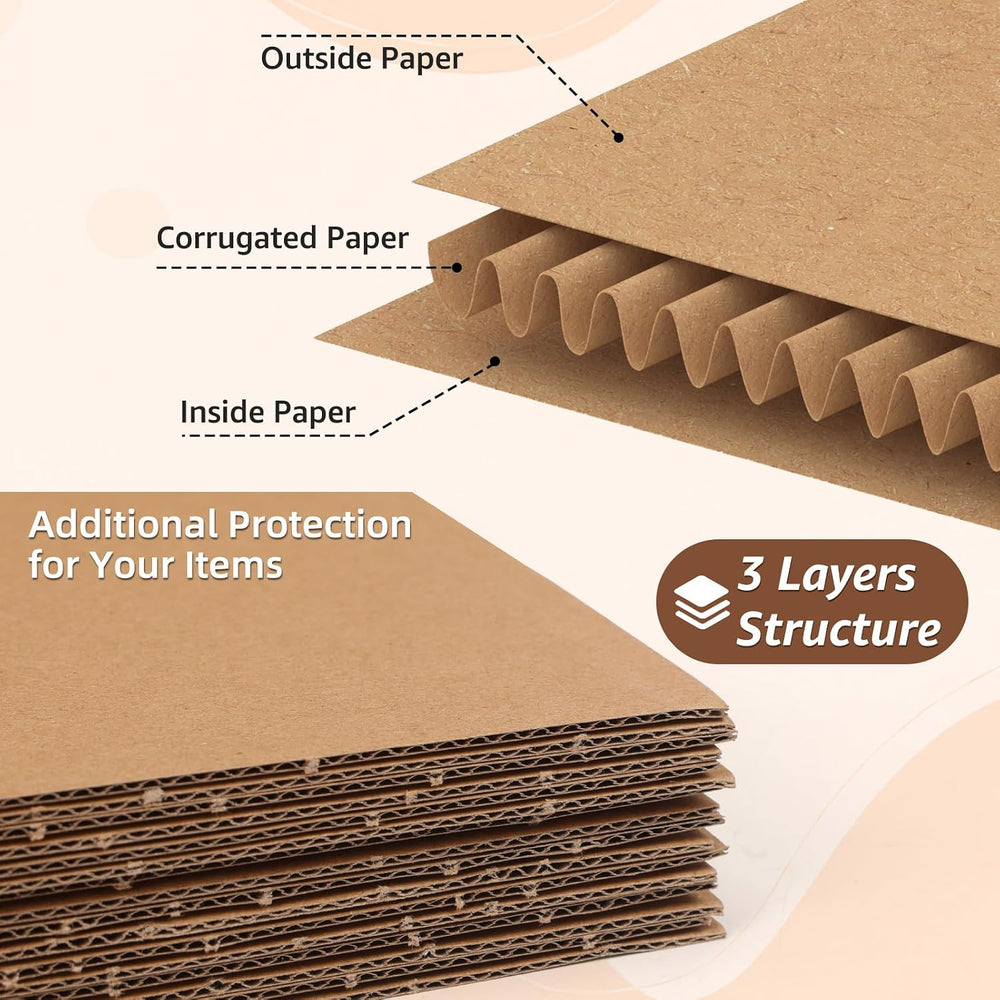 ZBEIVAN Shipping Boxes Mailers Assorted Sizes 11x6x6, 10x7x5, 9x6x4 inches Co...
