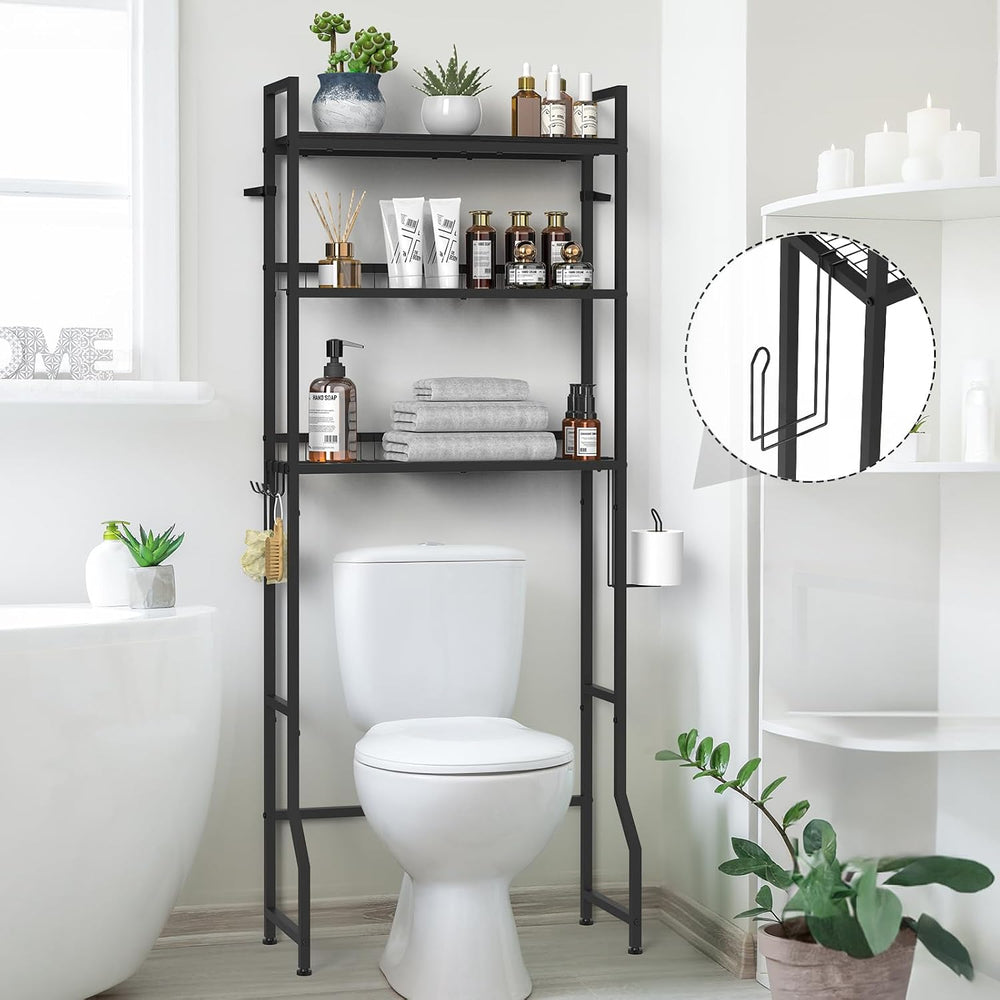 Over The Toilet Storage Rack 3 Tier Bathroom Organizer Black