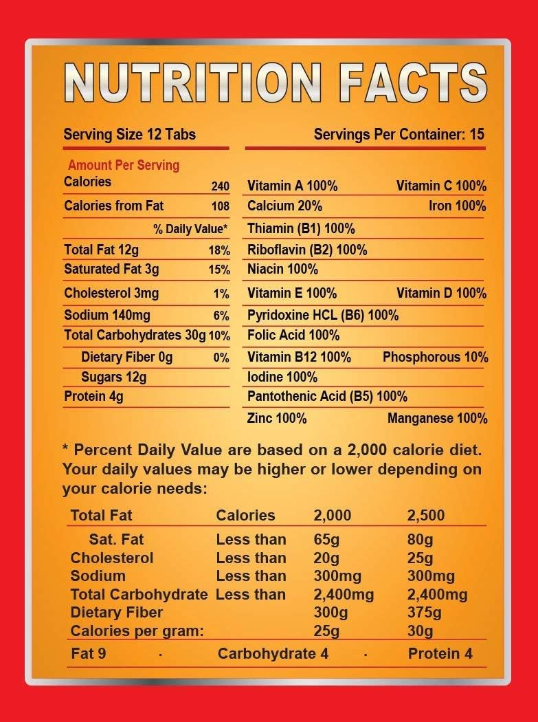 Survival Tabs – Emergency Food Supply – 15-Day Chocolate Tabs, High-Protein