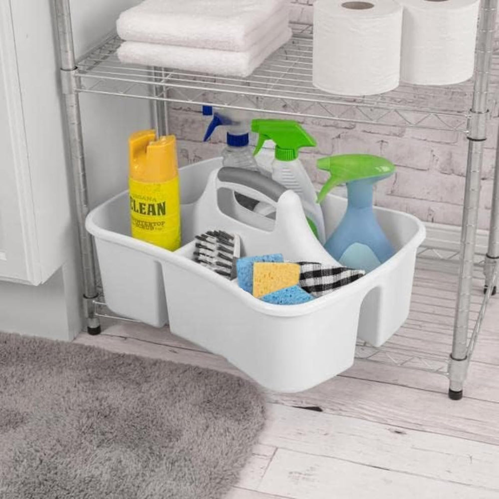 Extra Large 5 Gallon Divided Cleaning Caddy Organizer with Handle