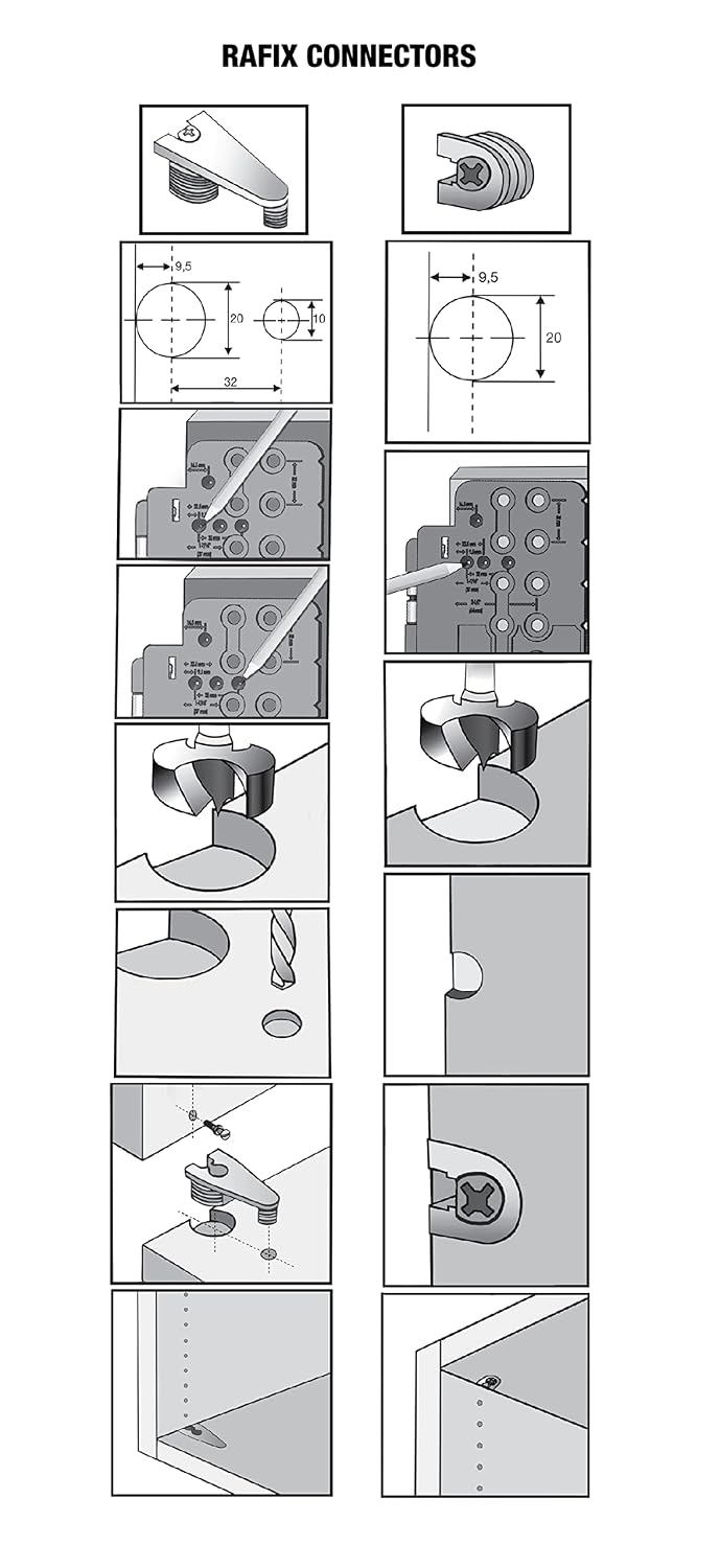 Milescraft 1316 CabinetMate - Shelf Pin Drilling Jig, Create Holes for Wobble...