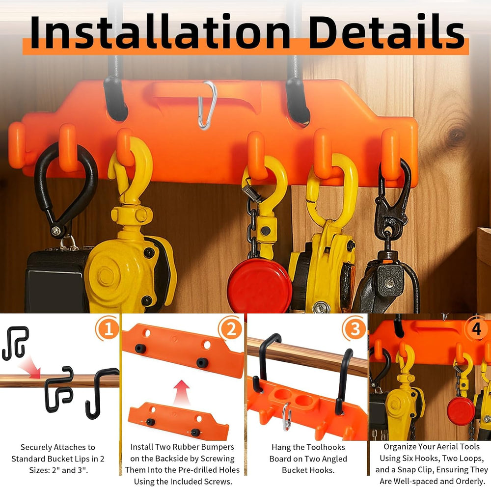 Lineman Tool Board, Line Work Tools Organizer, including 2PCS 3" and 2 P...
