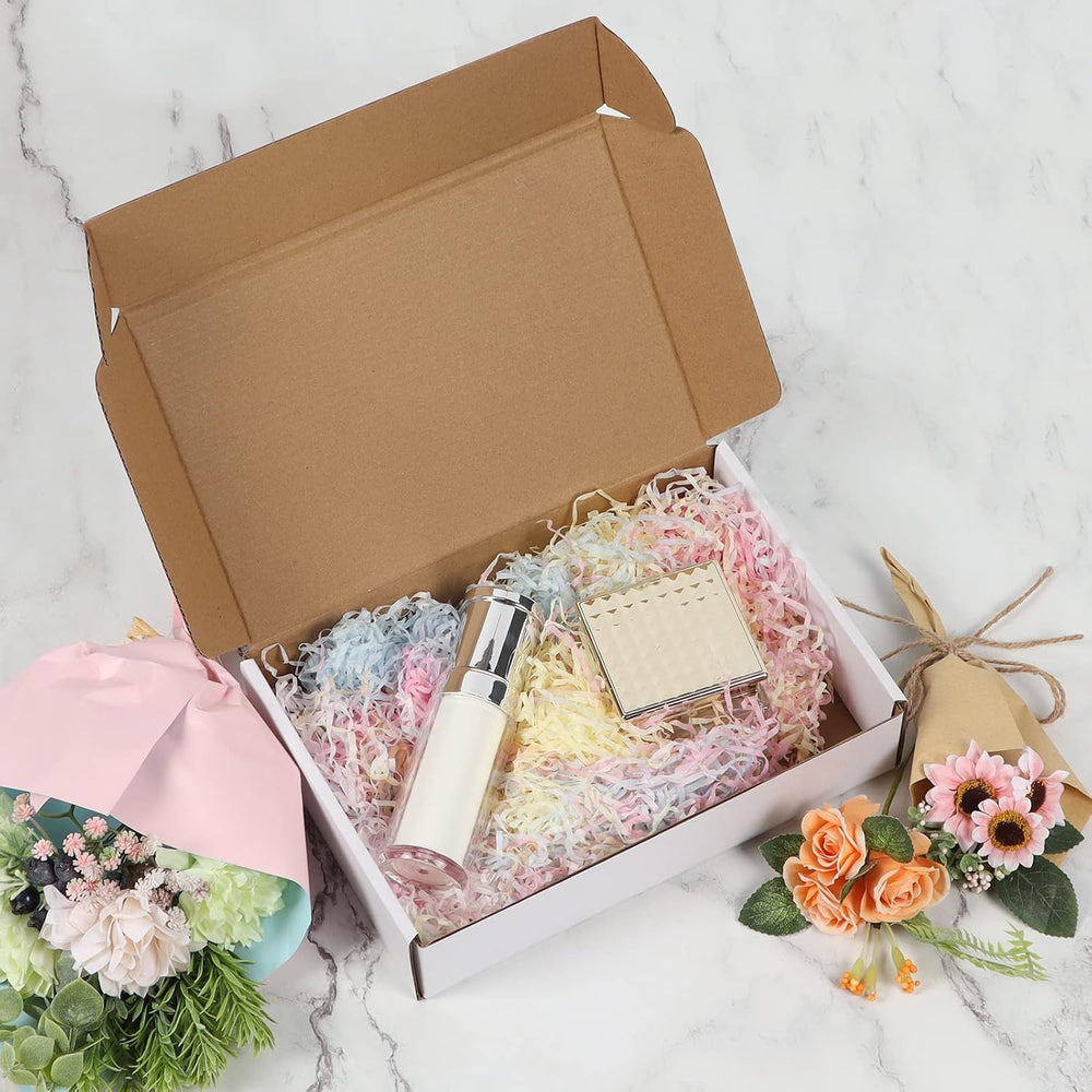 RLAVBL 9x6x2 Shipping Boxes Set of 50, White Small Corrugated Cardboard Box, ...