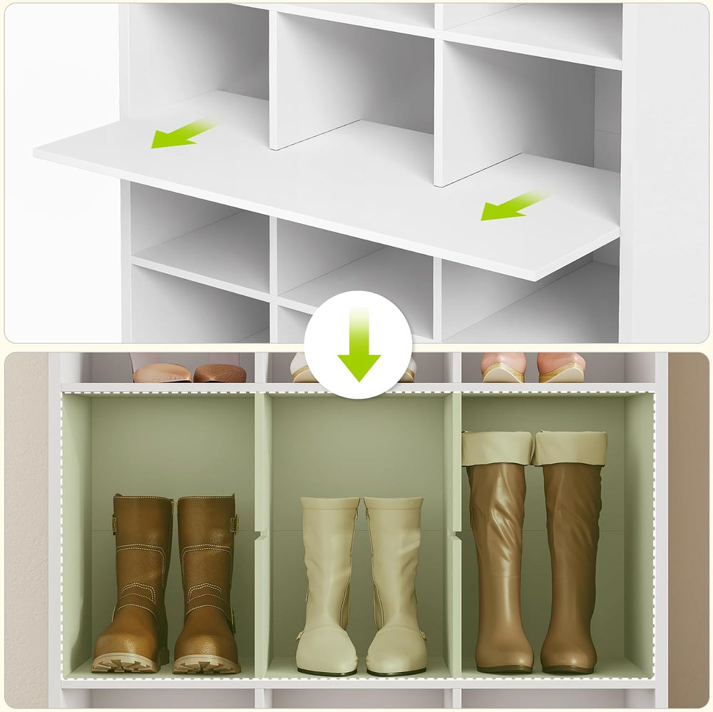 LITTLE TREE 70.9" Tall Shoe Rack, 10-Tier Freestanding Shelf, Max. Store...