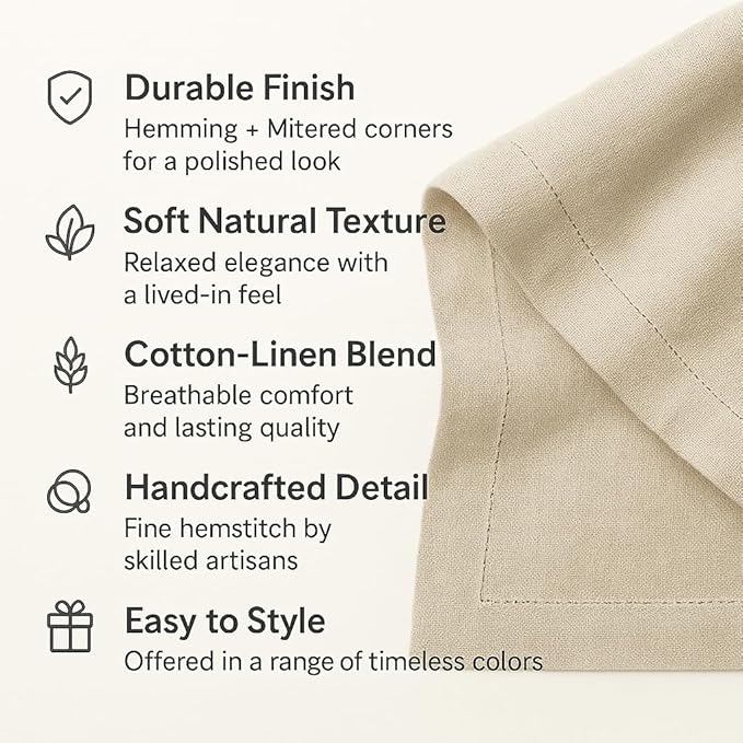 Green Cotton Linen Napkins Set of 4 – Hemstitch Cloth Napkins 20x20 Inch – Wa...