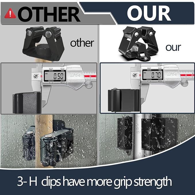 3-H Stainless Steel Broom Holder Wall Mount 50-Pack- Heavy Duty Mop Organizer