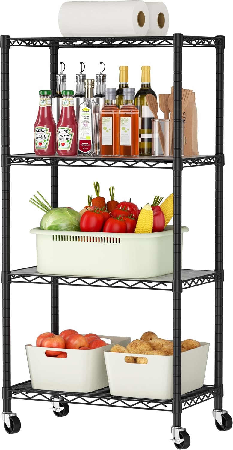 Shelves Storage Shelf Wire Closet Bathroom Organizers Metal Pantry