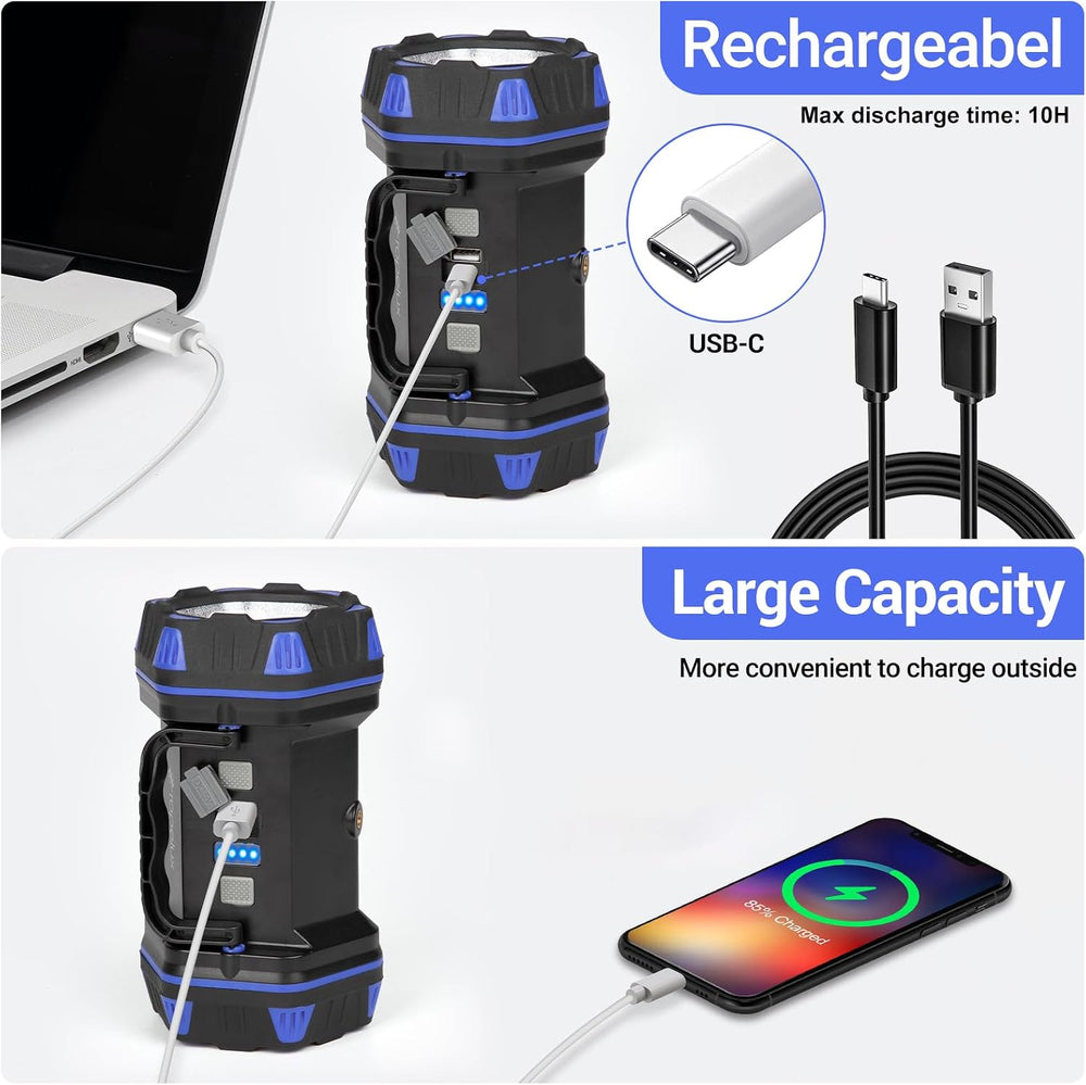 Led Camping Lantern Rechargeable, Camping Flashlight 1500LM, 8 Light Modes, C...