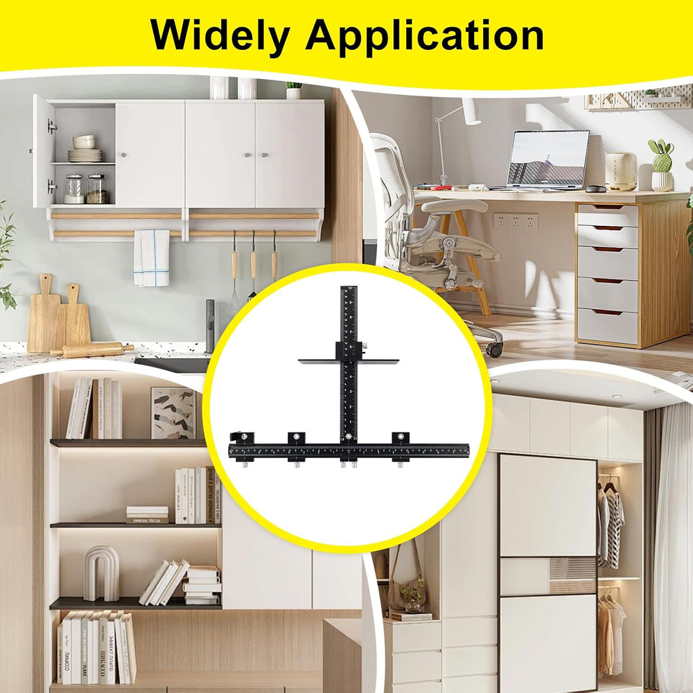 Aluminum Alloy Cabinet Hardware Jig,Cabinet Handle Jig for Woodworkers DIY