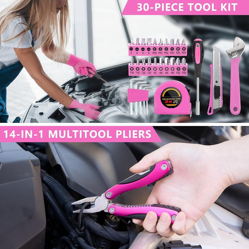 Car Emergency Kit with Portable Air Compressor - Roadside Assistance Emergenc...