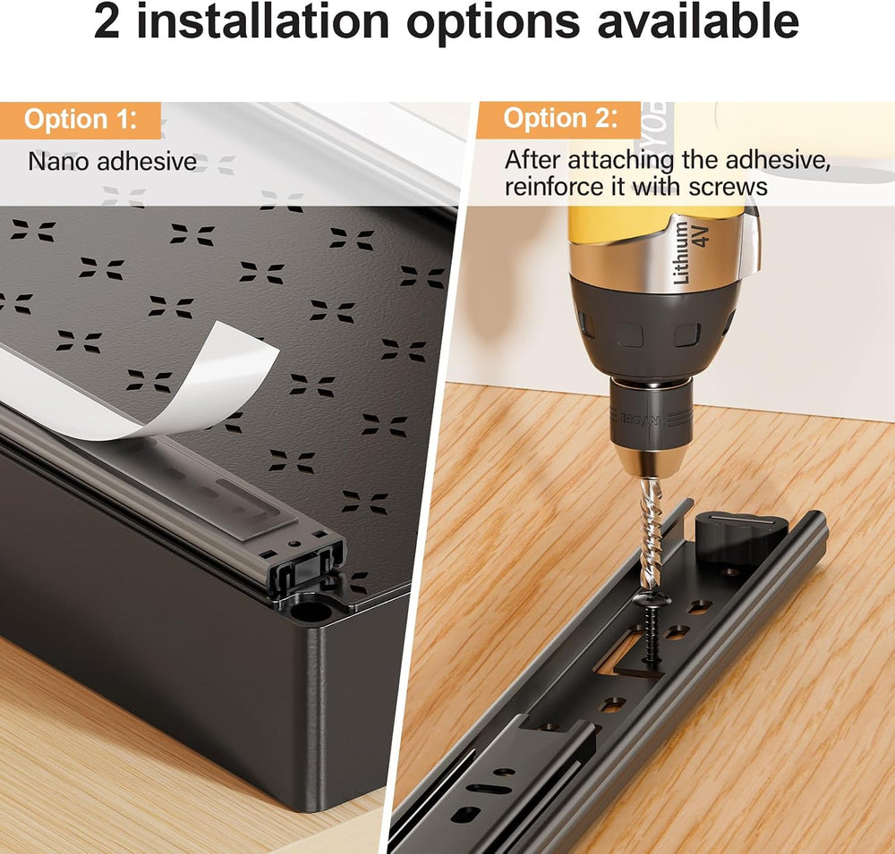 Delamu 3 Pack Pull Out Cabinet Organizer, 15.7" Deep Pull Out Drawers fo...