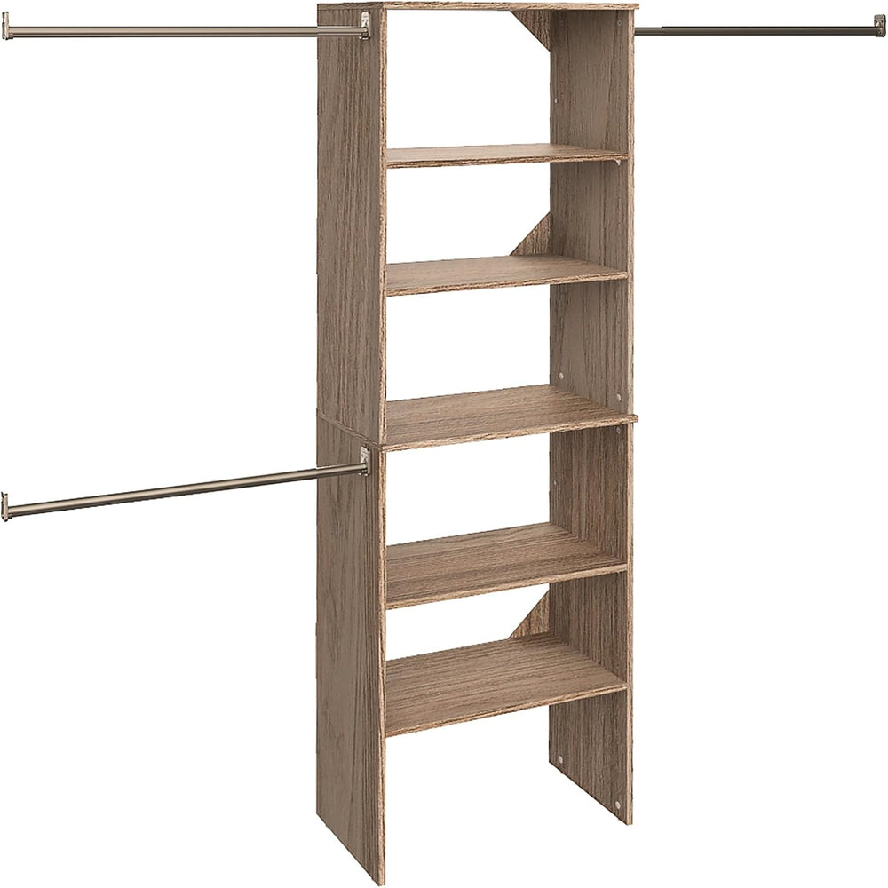 ClosetMaid SuiteSymphony Wood Closet Organizer Starter Kit with Tower and 3 H...