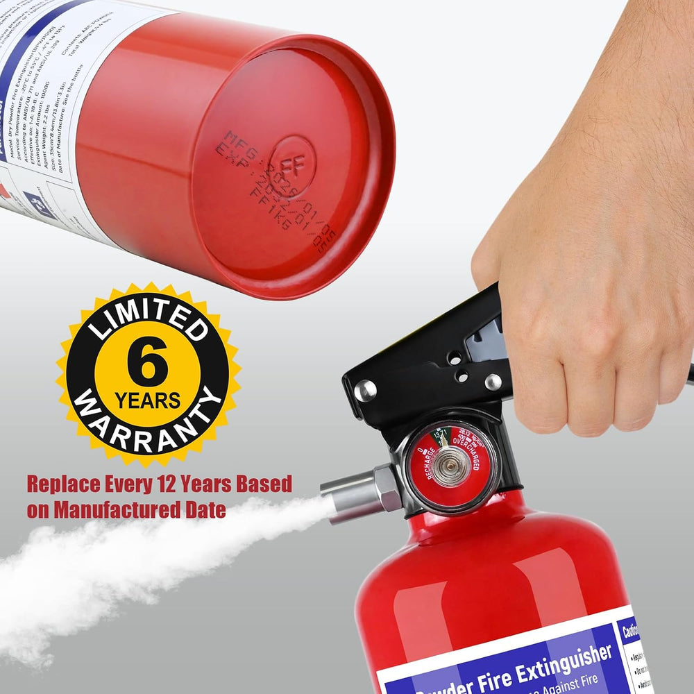 1 Pack ABC Dry Chemical Fire Extinguisher - 2.5 lb 1A:10B:C Fire Extinguisher...