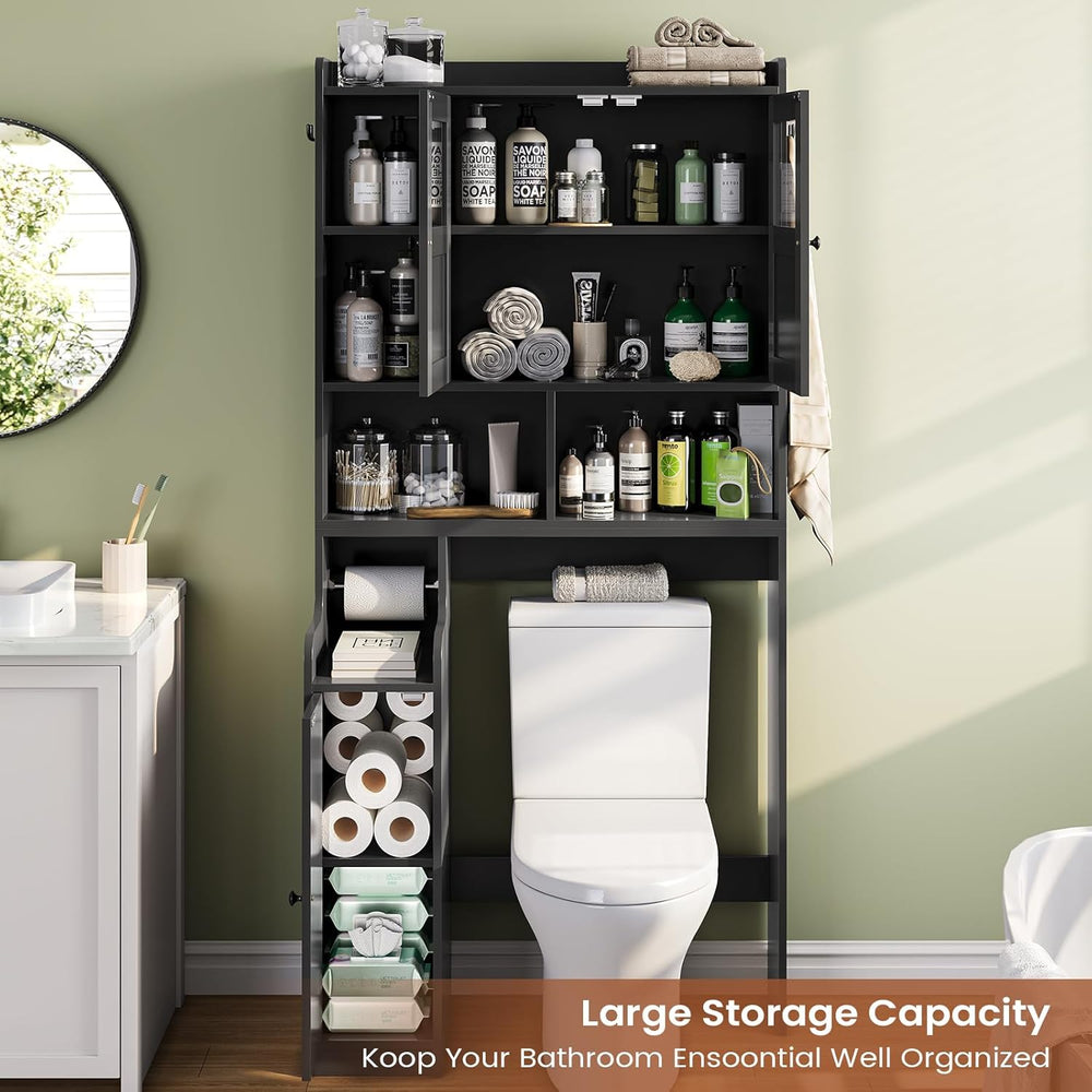 Itaar Over The Toilet Storage Cabinet, Over Toilet Bathroom Organizer with Gl...