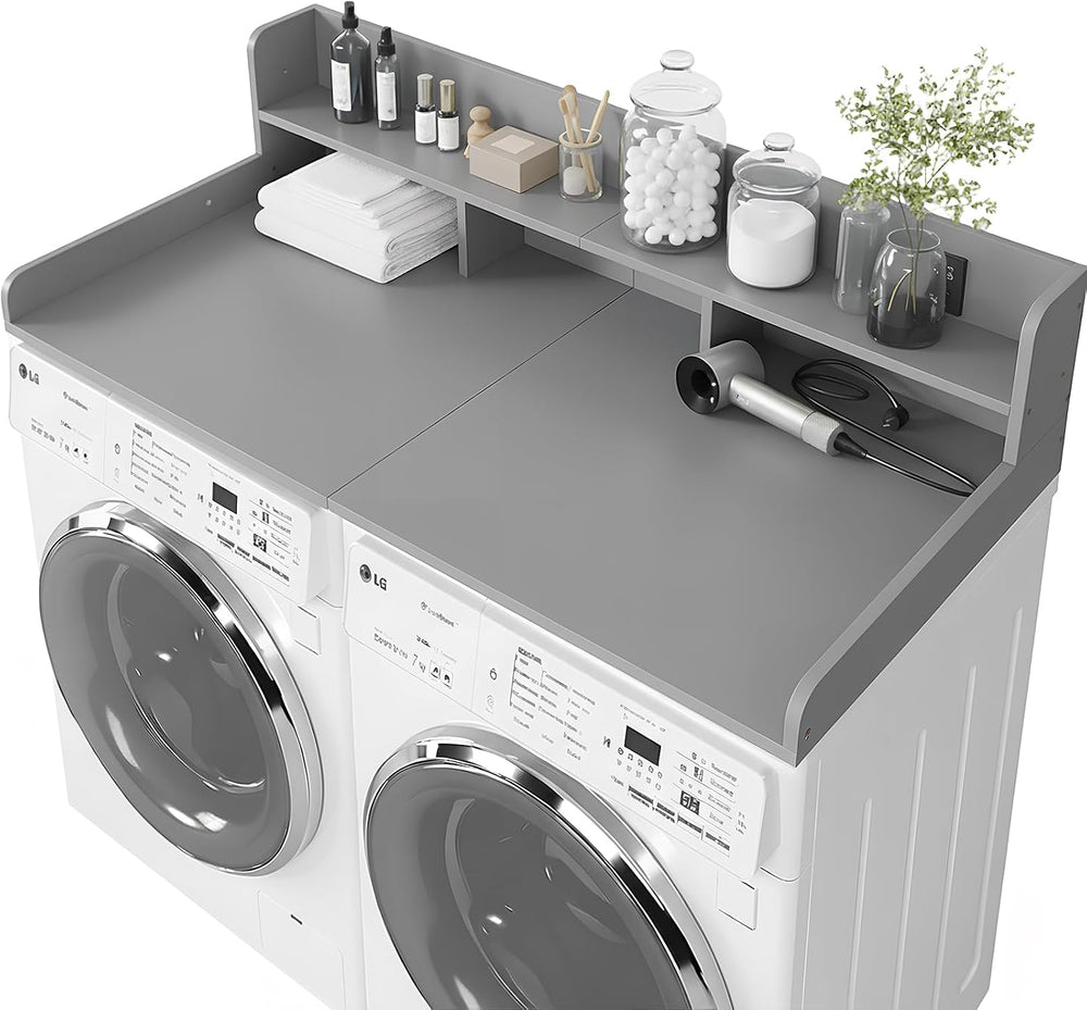 Washer Dryer Countertop with Shelf, 2-Tier Laundry Countertop Over Washer and...