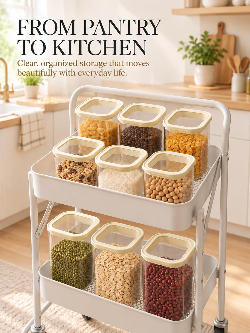 12-Pack Square Glass Pantry Storage Containers with Glass Lids