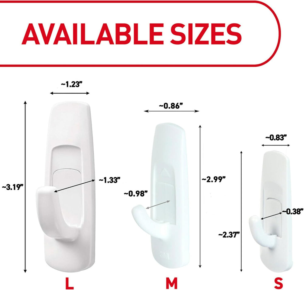 Command Medium White Hooks, 37 Hooks, 48 Strips