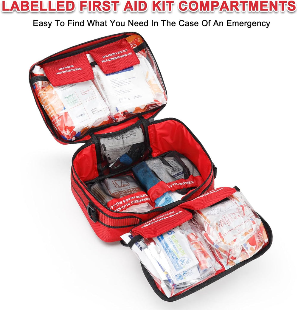VRIEXSD Premium 450 Piece Large First Aid Kit for Home, Car, Businesses