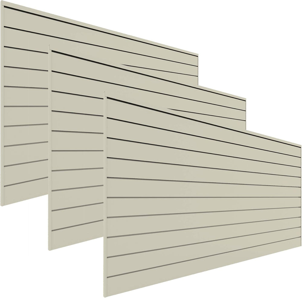 PROSLAT Garage Storage PVC Slatwall Panels -3 Packs of 8 ft. x 4 ft. Sections...