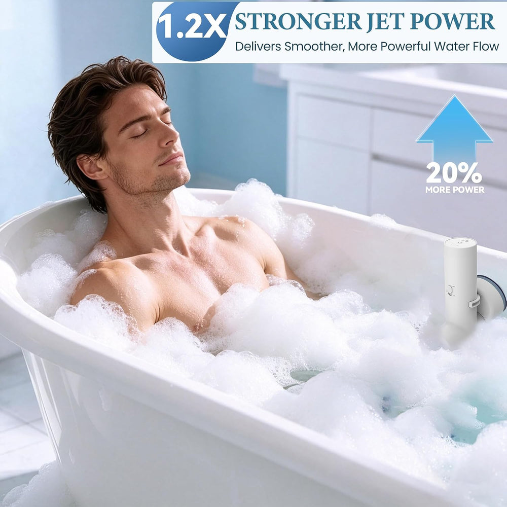 Bath Jets for Tub, Cordless IPX7 Rechargeable Bath Jet or Bubble Modes