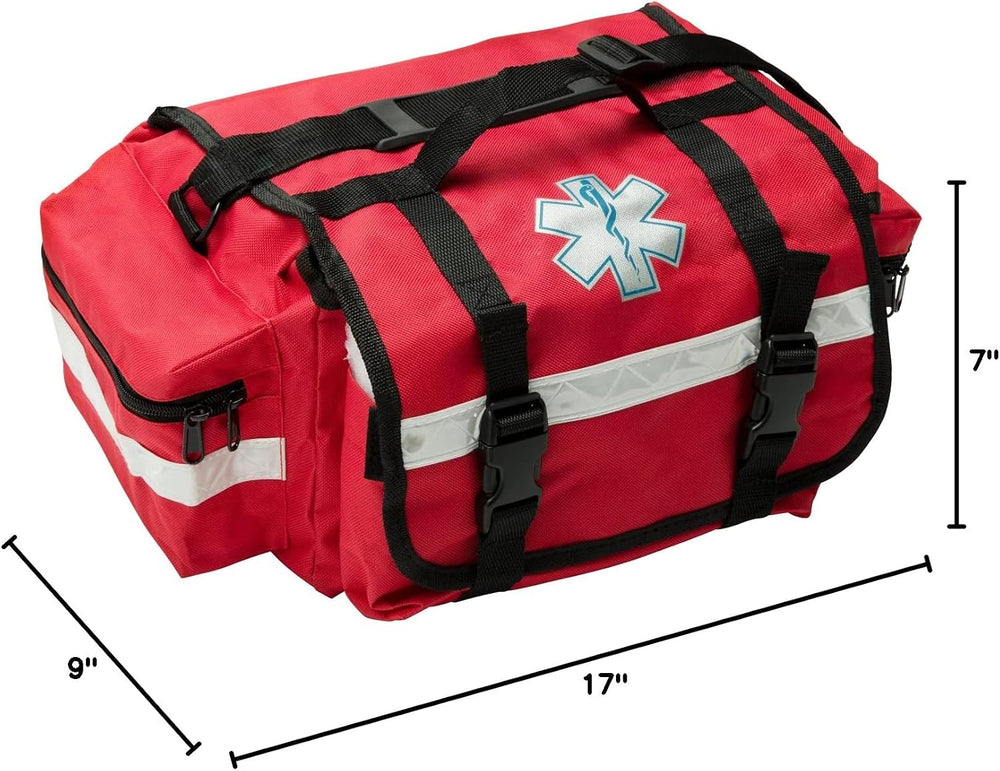 NOVAMEDIC NM-RO63-R Empty First Responder Bag, 17 x 9 x 7 Inch, Red