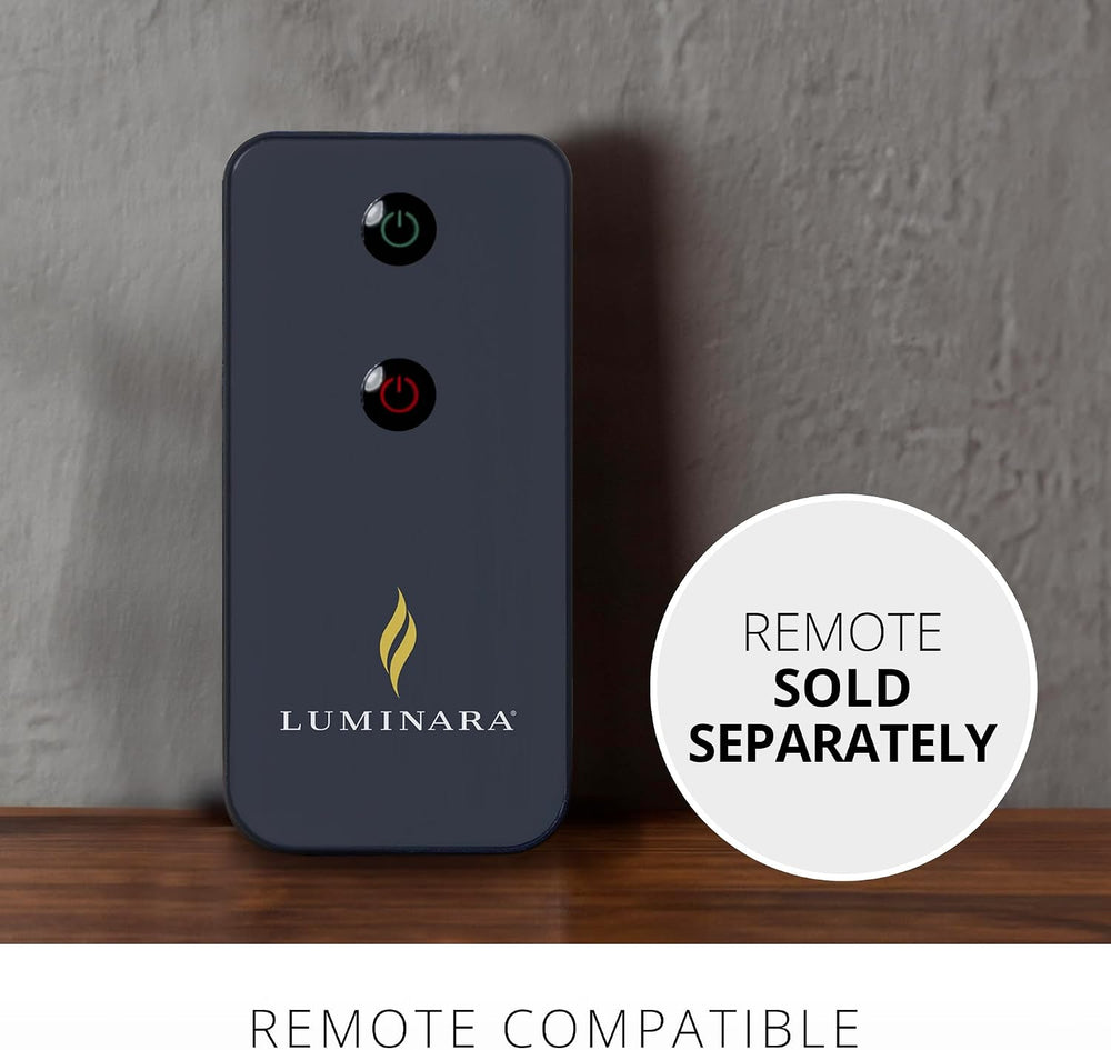 Luminara Taper, 1" x 9.5" AA Battery Wax Flameless Candle w/Timer, ...
