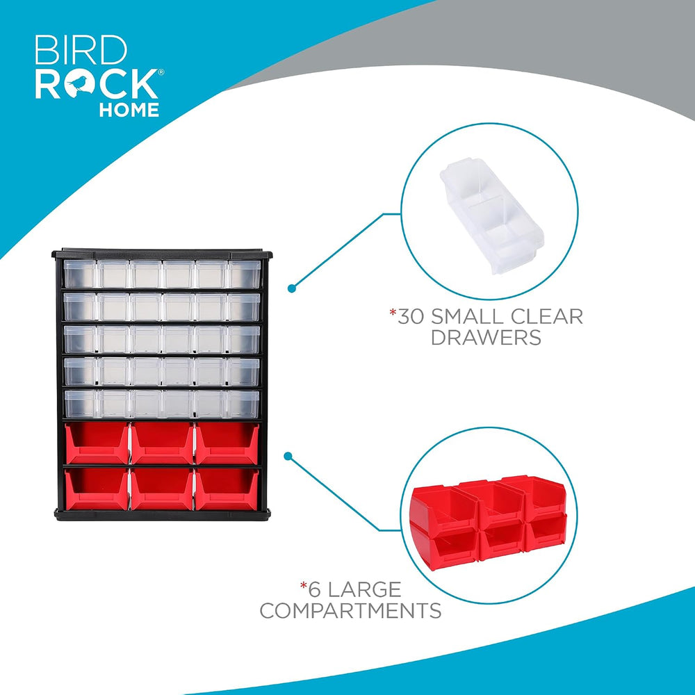 BIRDROCK HOME Craft Organizer Bin with 36 Drawers | Heavy-Duty Metal Hardware...