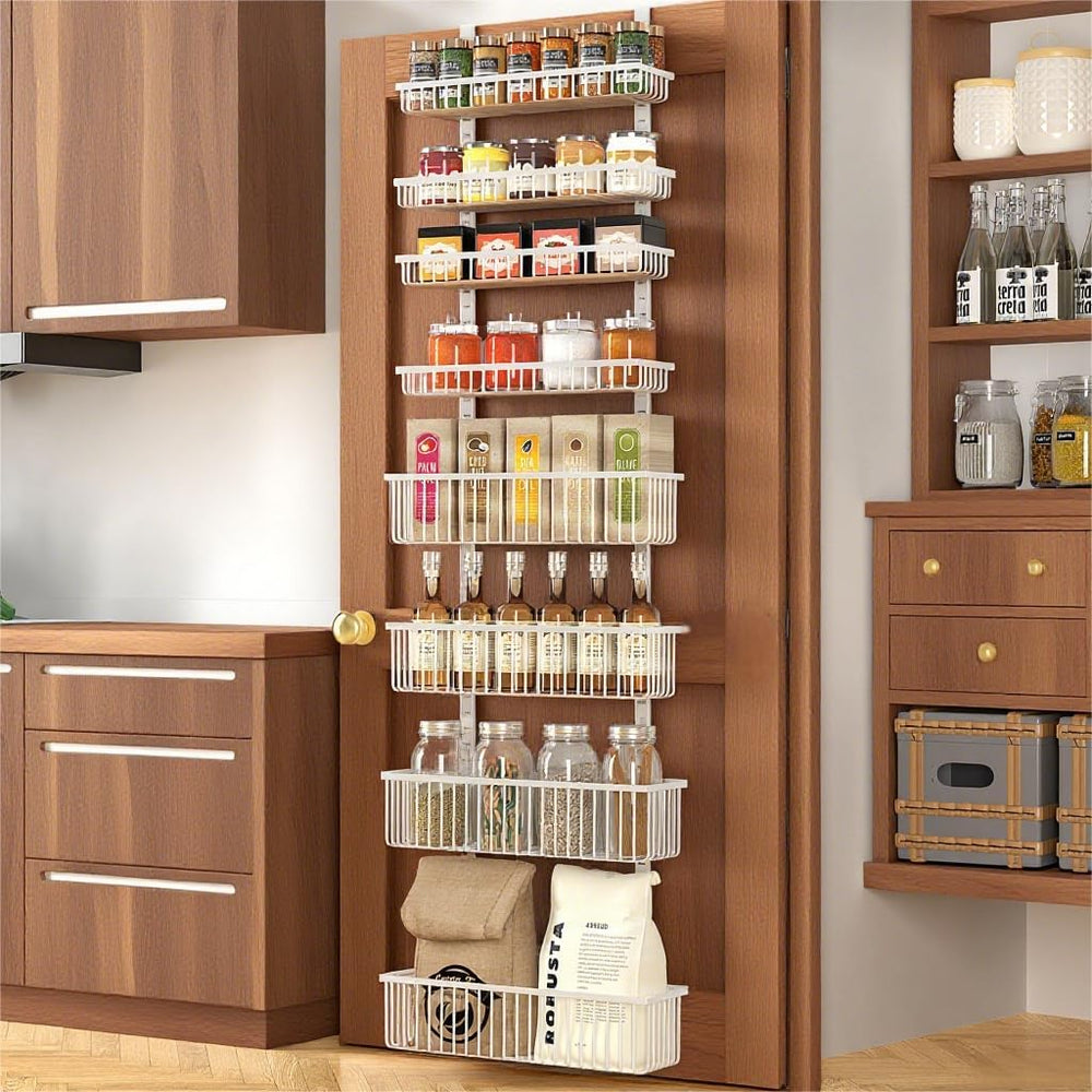 Moforoco White Over The Door Pantry Organizer, Pantry Organization and Storag...