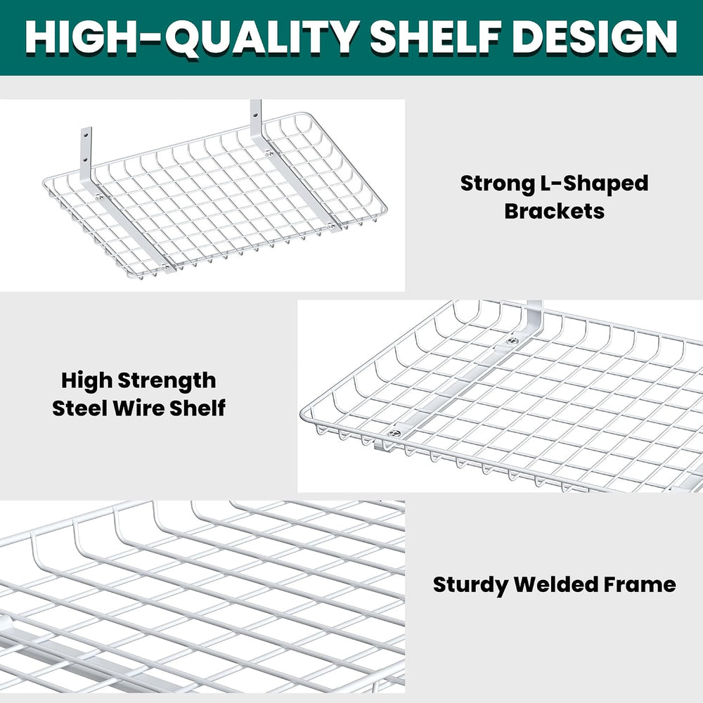 EVERHANGER Garage Wall Shelves 12x24 Inch, Wall Mounted Storage Shelf