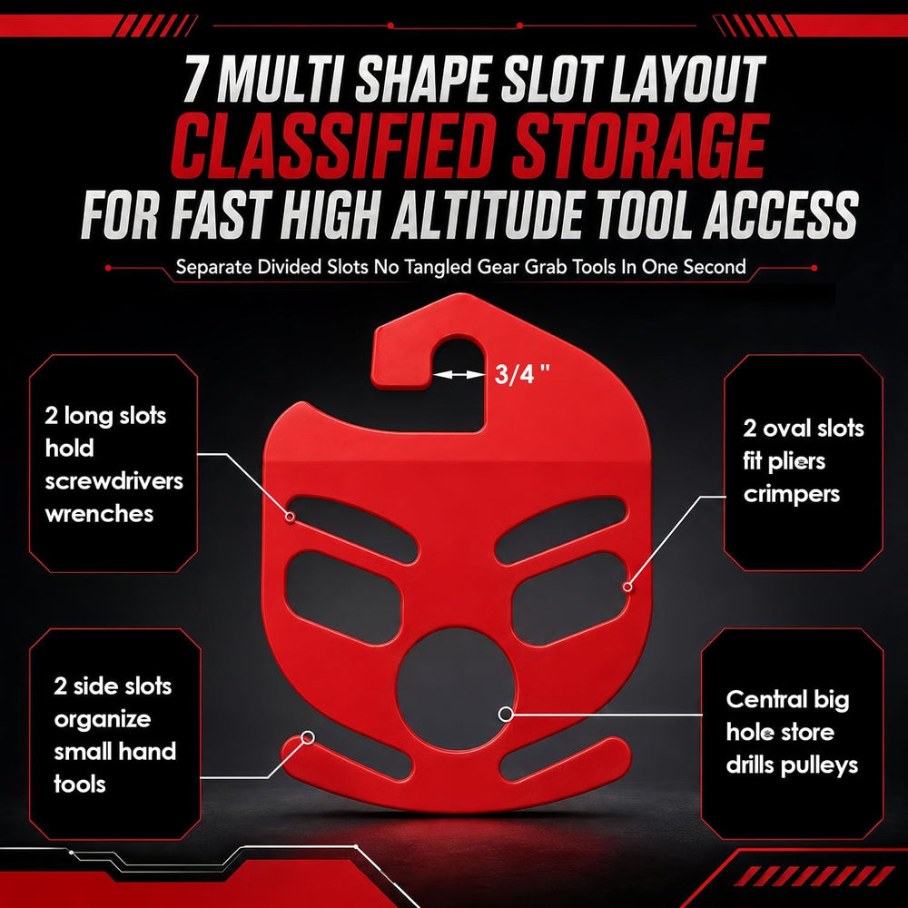 Heavy Load Lineman Tool Board, Multi-Shape Slots Rustproof Steel Holder
