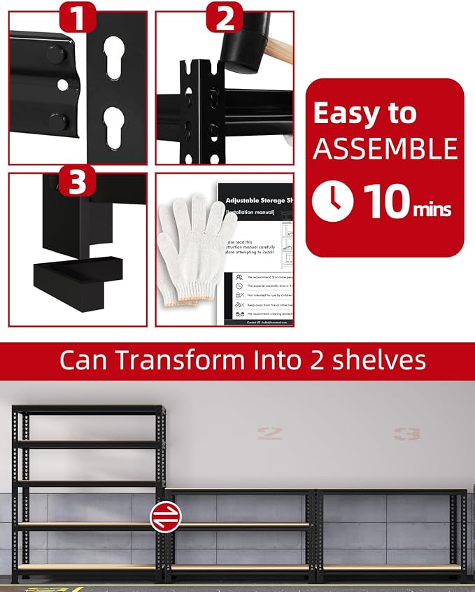 PrimeZone 36" x 16" x 72" Heavy Duty Storage Shelves
