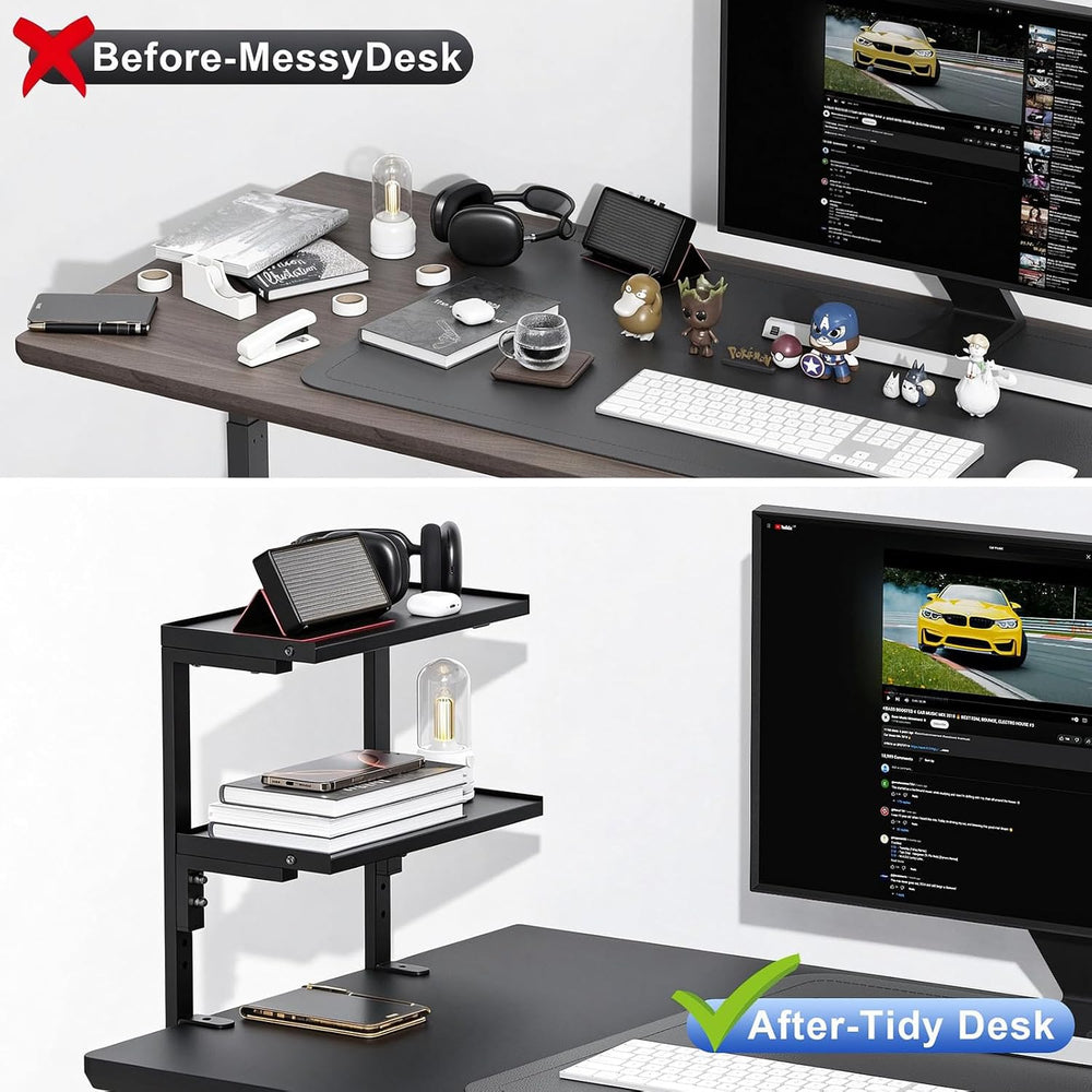 2 Tier Clamp on Desk Shelf