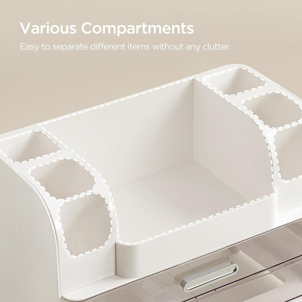 HBlife Makeup Organizer for Vanity with Brush Holder, Large Bathroom Countert...