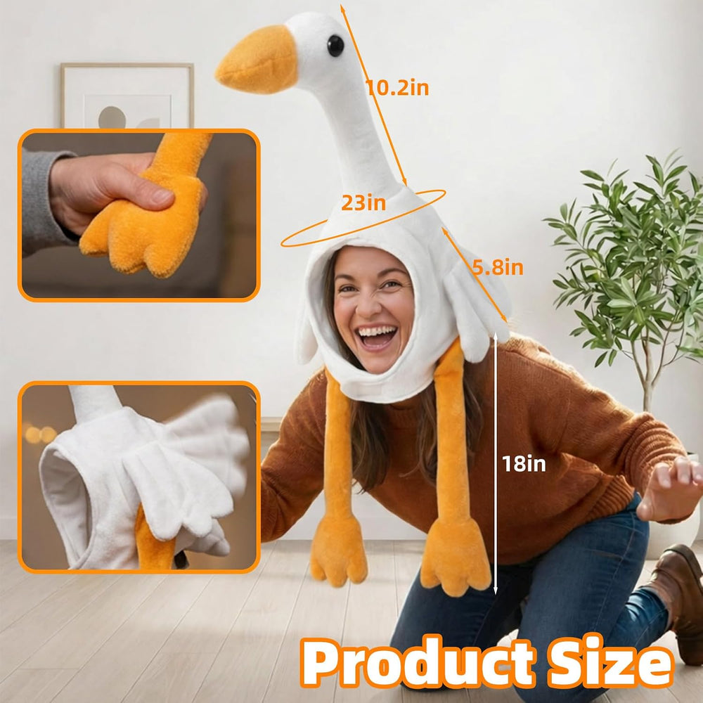 Silly Goose Hat Jumping Hat Moving Wing Party Headwear for Halloween