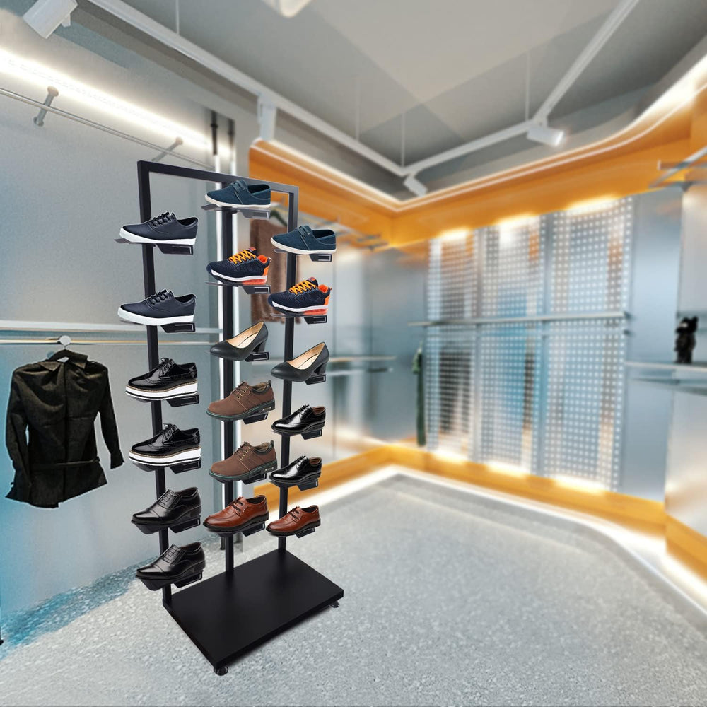 lesolar Commercial Clothing Store Shoe Rack, Holds 18 Shoes