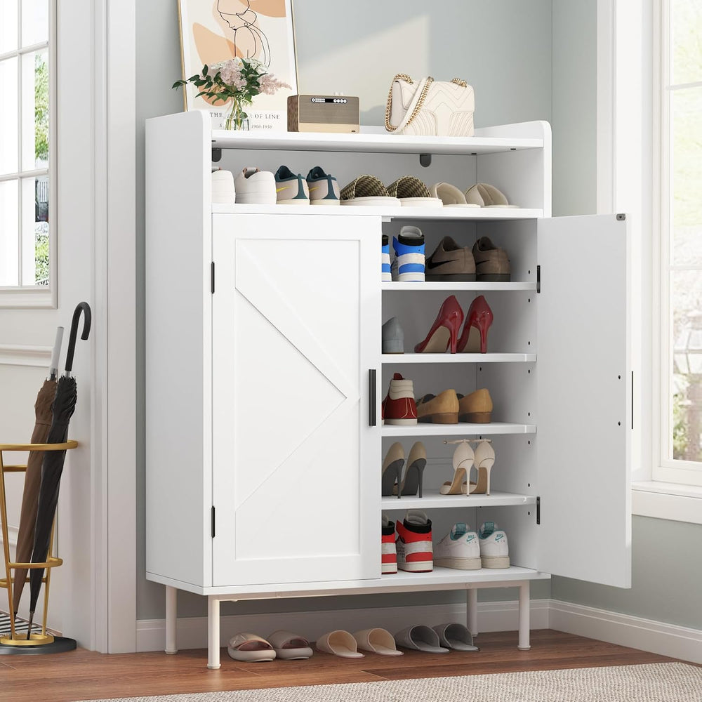 Garvee Shoe Storage Cabinet, 6-Tier Tall Shoe Cabinet for Entryway with Doors...