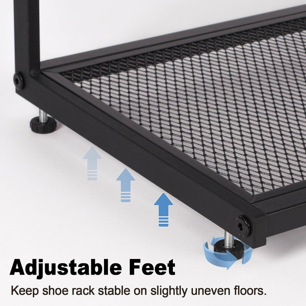 Small Shoe Rack for Entryway, 5-Shaped 3-Tier Shoe Storage Shelf