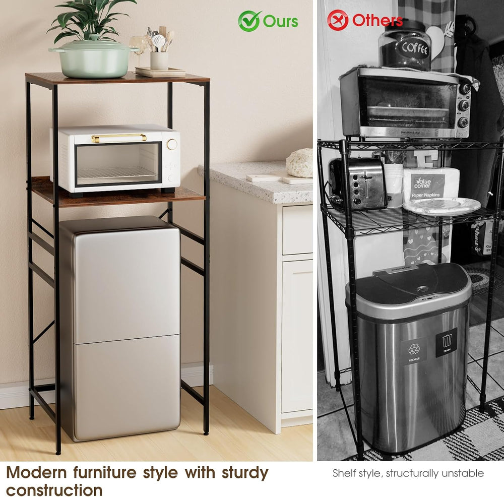 Mini Fridge Shelf 2 Tier Mini Fridge and Microwave Storage Rack