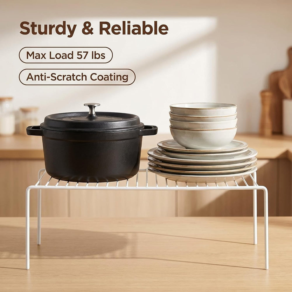 Set of 6 Large (15.7 x 9.4 Inch) Kitchen Cabinet Organizer Shelf, Wire Freeze...