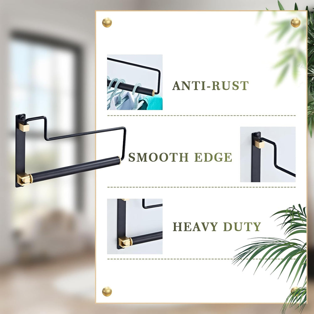 NEWRAIN Clothes Drying Rack, Laundry Racks for Drying Clothes, Wall Mounted S...