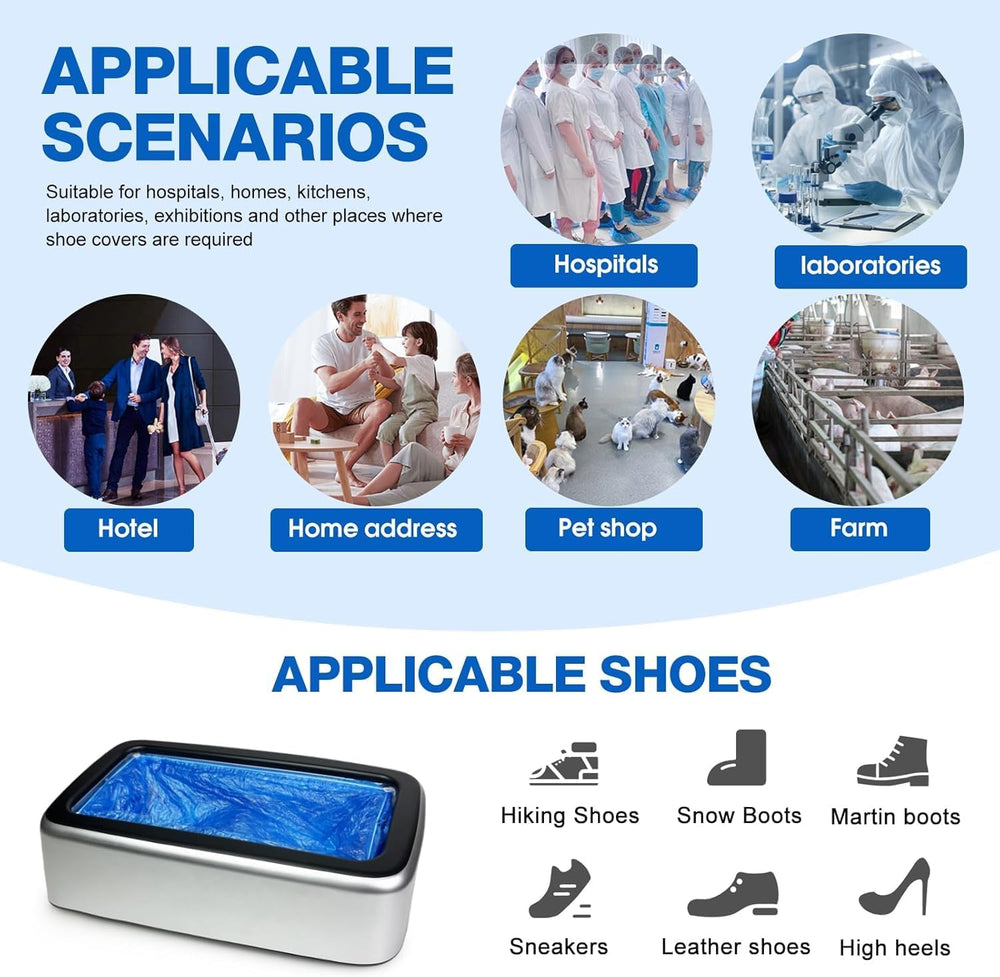 Shoe Cover Dispenser Containing 200pcs Shoe Covers Disposable Non Slip High Q...
